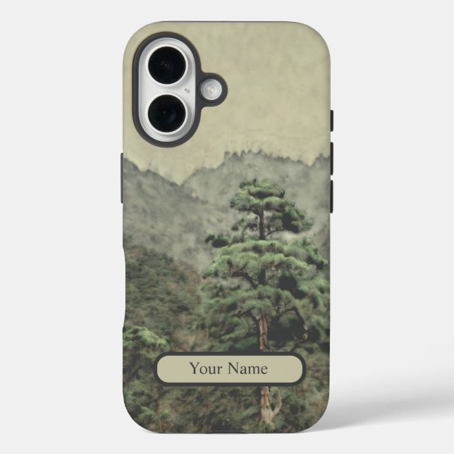 Coques Case-Mate iPhone Paysage d'aquarelle Lonely Pine (Verso)