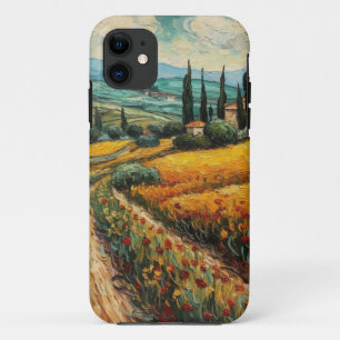 Case-Mate iPhone Case Paysage de campagne de Toscane sauvage dorée