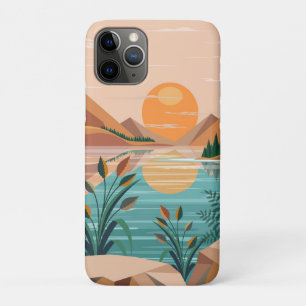 Case-Mate iPhone Case Paysage de coucher de soleil au lac de montagne pa