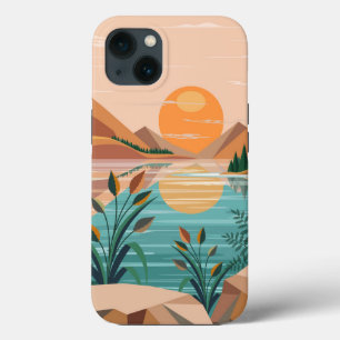 Case-Mate iPhone Case Paysage de coucher de soleil au lac de montagne pa