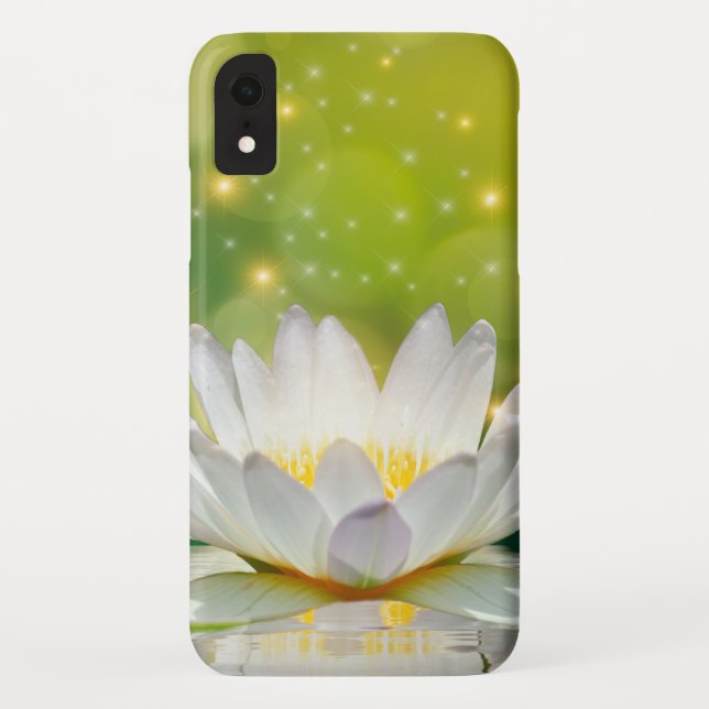 Coques Case-Mate iPhone Paysage de fleur de lotus blanc, Zen (Dos)