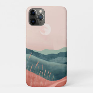 Case-Mate iPhone Case Paysage de montagne bohème sarcelle Lune rose
