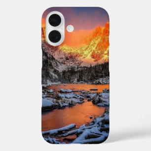 Coque Pour iPhone 16 Paysage de montagne majestueux au coucher du solei