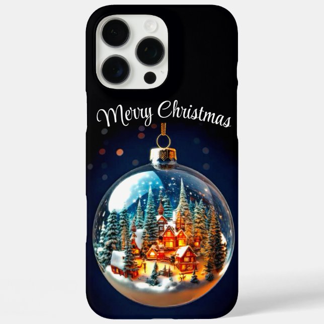 Coques Case-Mate iPhone Paysage de Noël dramatique dans un flacon transpar (Verso)