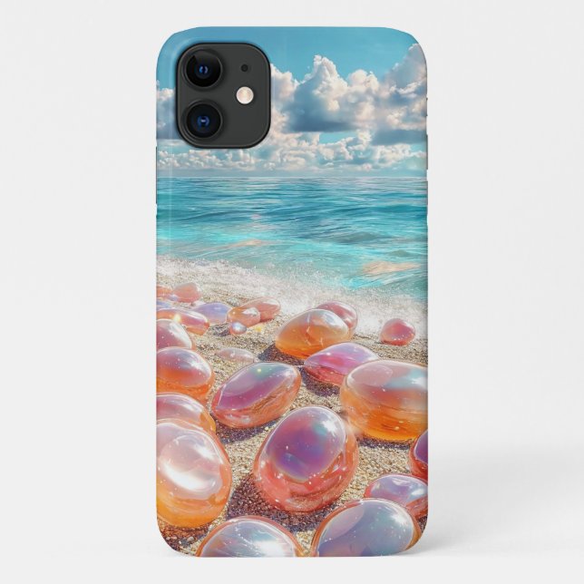 Coques Case-Mate iPhone Paysage de Pebble Beach Océan Calme Pierres Nature (Dos)