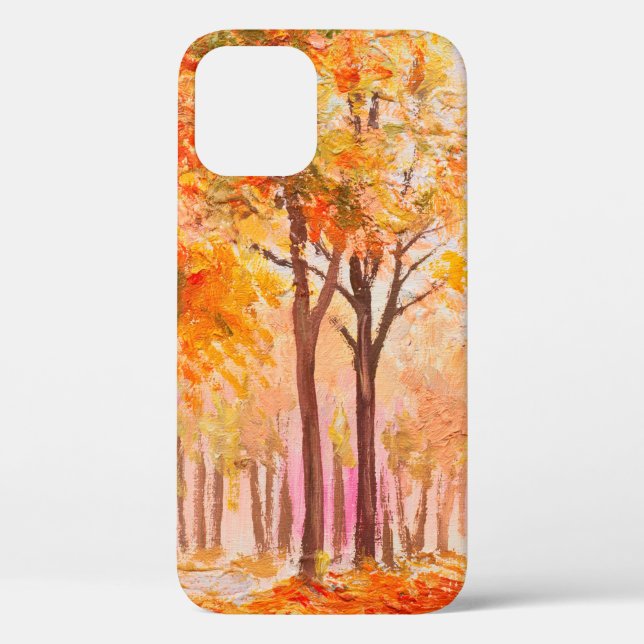 Coques Case-Mate iPhone Paysage de peinture à l'huile - forêt d'automne co (Verso)