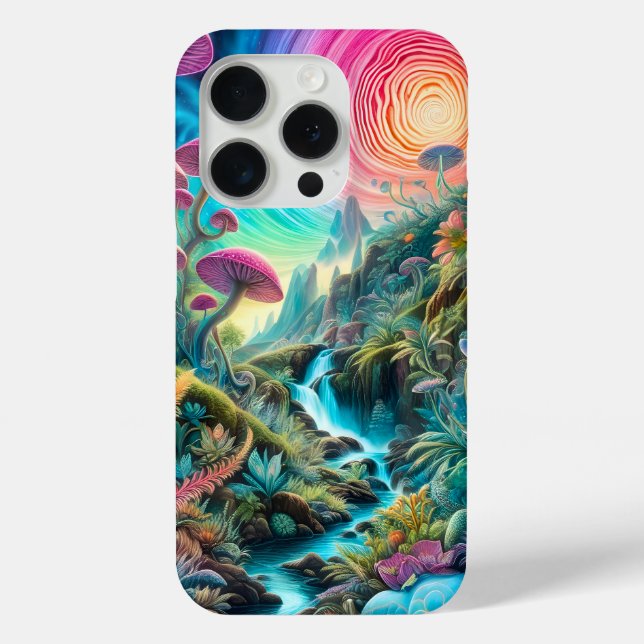 Coques Case-Mate iPhone Paysage de rêves psychédéliques enchantés (Verso)