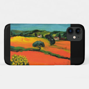COQUE iPhone 11 PAYSAGE DE TOSCANE AVEC DÉBORDEMENT