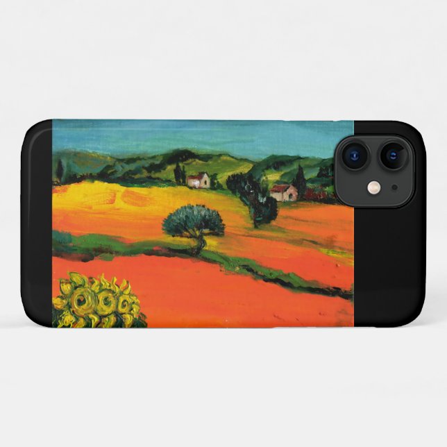 COQUES Case-Mate iPhone PAYSAGE DE TOSCANE AVEC DÉBORDEMENT (Dos (Horizontal))