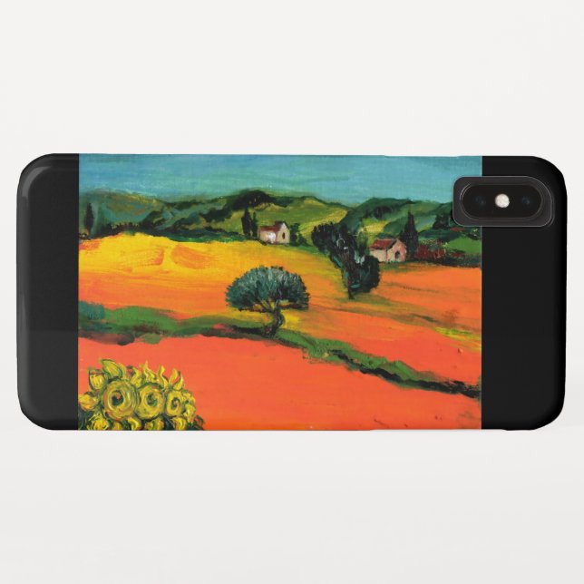 COQUES Case-Mate iPhone PAYSAGE DE TOSCANE AVEC DÉBORDEMENT (Dos (Horizontal))