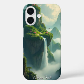 Coque Pour iPhone 16 Paysage des chutes d'eau de la montagne Serene