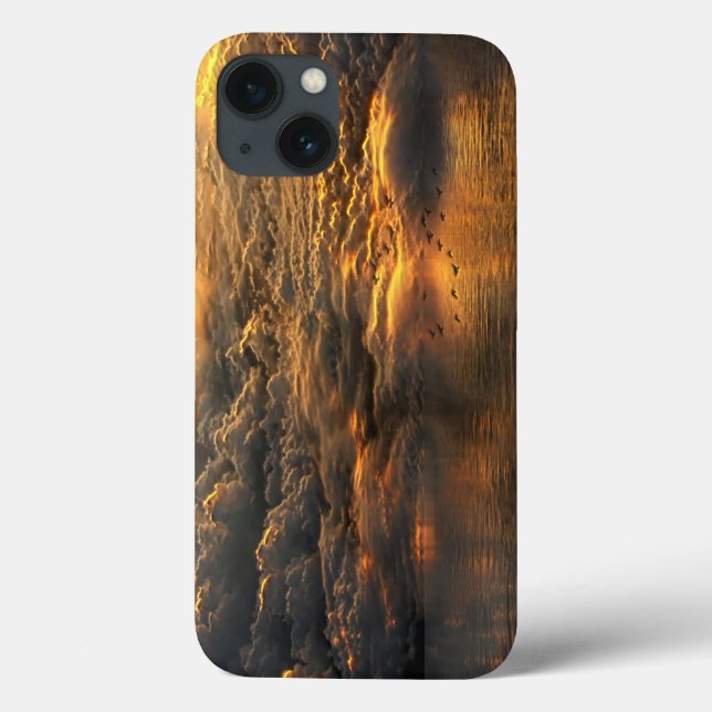 Coques Case-Mate iPhone Paysage des nuages et de l'eau avec les oiseaux (Verso)