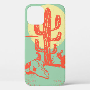 Case-Mate iPhone Case Paysage désertique avec cactus et crâne de vache.