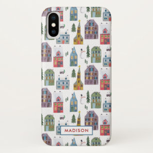 Case-Mate iPhone Case Paysage d'hiver maisons Noël Vacances