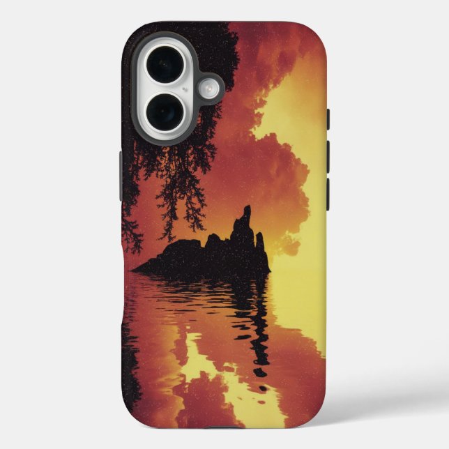 Coques Case-Mate iPhone Paysage dramatique de coucher de soleil  (Verso)