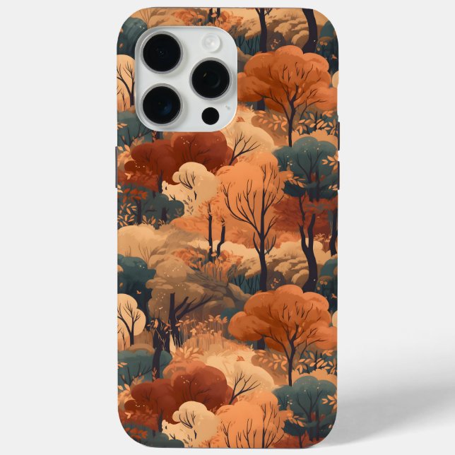 Coques Case-Mate iPhone Paysage forestier d'automne stratifié - Bois rusti (Verso)
