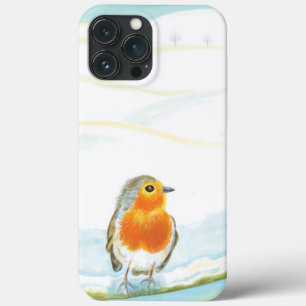 Case-Mate iPhone Case Paysage hivernal et Robin rouge
