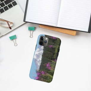 Coque Pour iPhone 16 Paysage Pittoresque du Mont Rainier et Fleur sauva