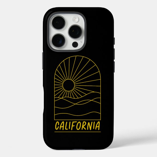 Coques Case-Mate iPhone Paysage solaire de Californie dorée (Verso)
