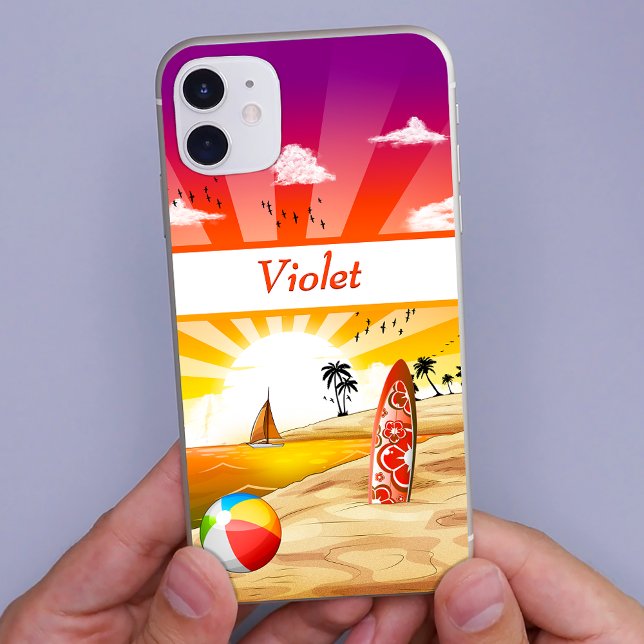 Coques Case-Mate iPhone Paysage superbe de plage coucher de soleil (Créateur téléchargé)