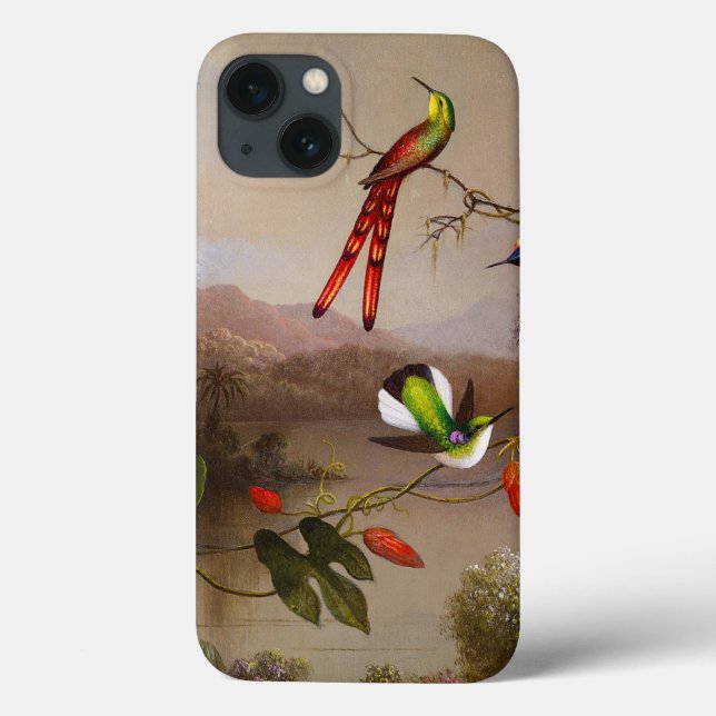 Coques Case-Mate iPhone Paysage tropical avec dix colibris (Verso)
