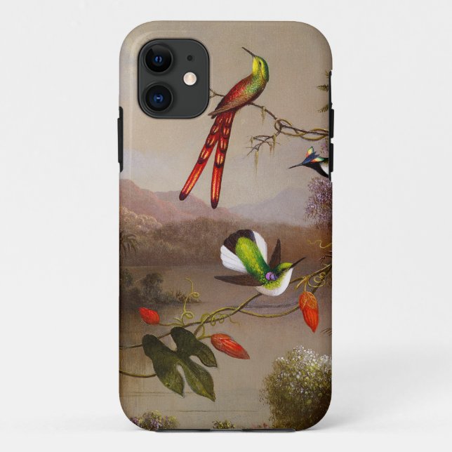 Coques Case-Mate iPhone Paysage tropical avec dix colibris (Dos)