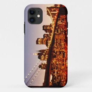 Coques Pour iPhone Paysage urbain de New York avec le pont au-dessus