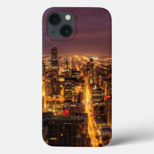 Coque Case-Mate iPhone Paysage urbain de nuit de Chicago