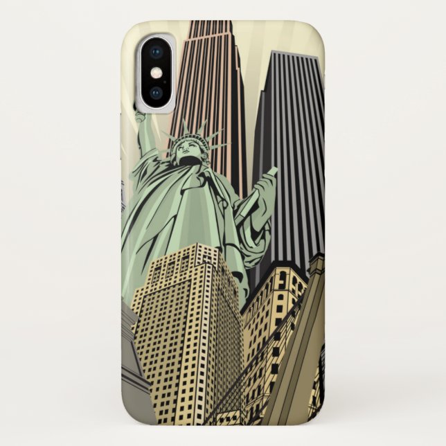 Coques Case-Mate iPhone Paysage urbain stylisé superbe NYC (Dos)