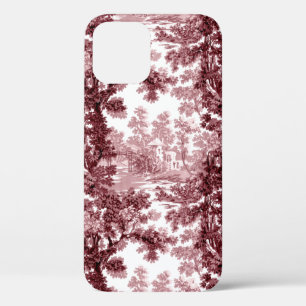 Case-Mate iPhone Case Paysage vintage Cottage Toile-Rose & Blanc