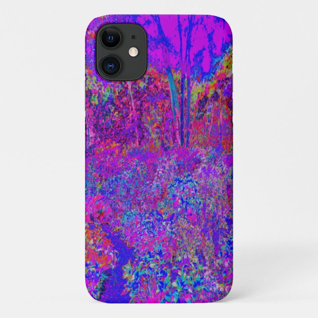 Coques Case-Mate iPhone Paysage Violet Impressionniste Psychédélique (Dos)