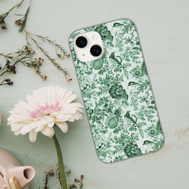 Coques Case-Mate iPhone Paysages Vintages verts Toile de Jouy (Créateur téléchargé)