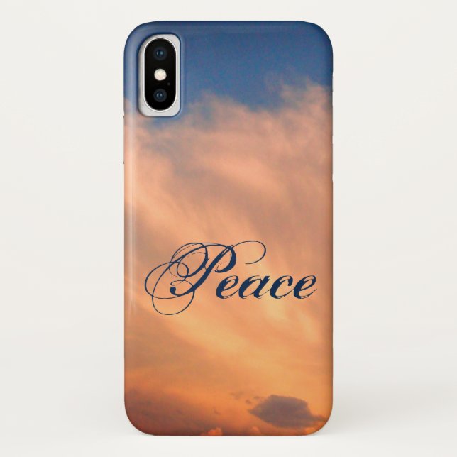 Coques Case-Mate iPhone Peace Blue Sky Fluffy Pink Nuds Photo Celestin (Dos)