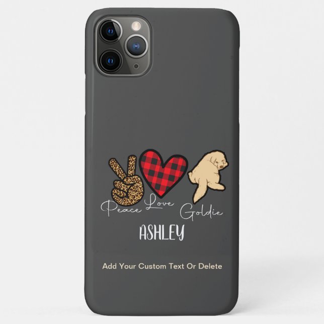 Coques Case-Mate iPhone Peace Love Boston Terrier Plaid Cute Amoureux des  (Dos)