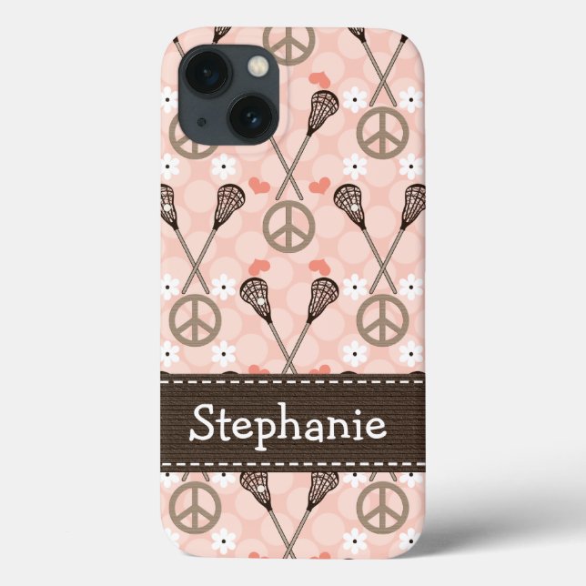 Coques Case-Mate iPhone Peace Love Lacrossse (Verso)