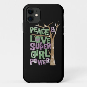 Coques Pour iPhone Peace Love & Supergirl Power