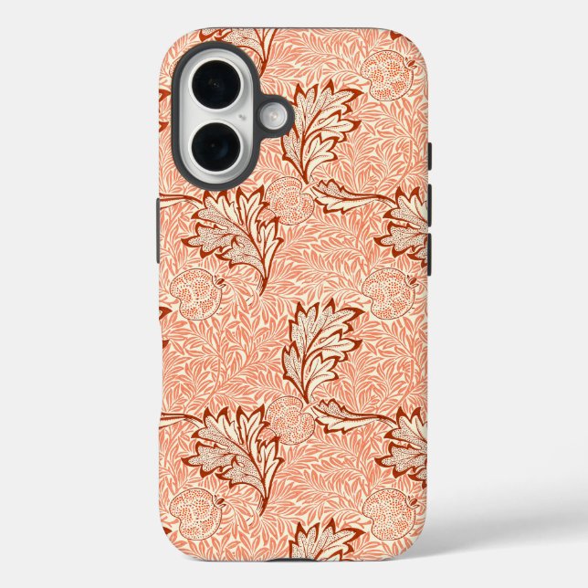 Coques Case-Mate iPhone Peach Red Floral Botanical Pattern Morris William  (Verso)