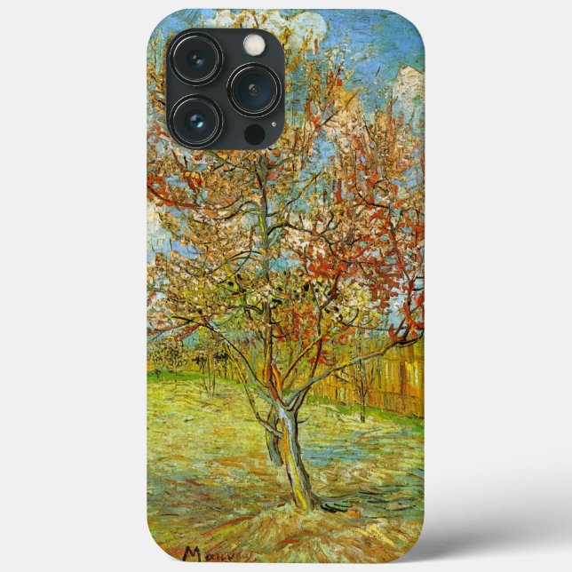 Coques Case-Mate iPhone Peach Tree rose en fleurs par Vincent van Gogh (Verso)