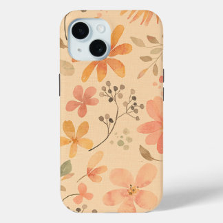 Coque Case-Mate iPhone Peachy—motif floral rose doré