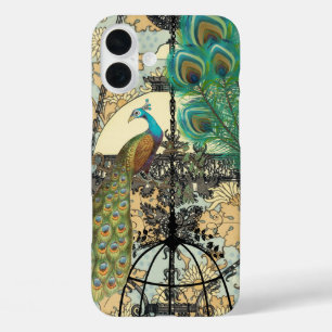 Coques iPhone 16 Plus Peacock Birdcage Chandelier Damas