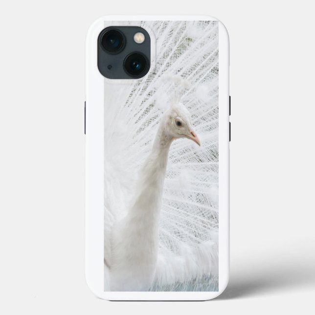Coques Case-Mate iPhone Peacock blanc belles plumes (Verso)