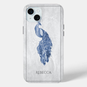 Coque Case-Mate iPhone Peacock Elégant Bleu Personnalisé