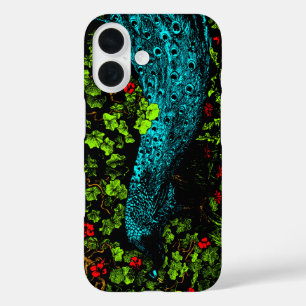 Coque Pour iPhone 16 Peacock et Butterfly de style Art nouveau néerland