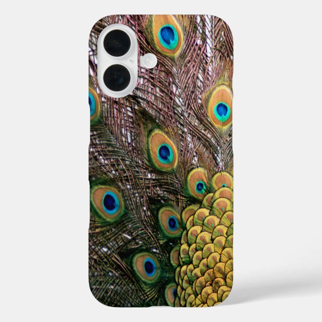 Coques Case-Mate iPhone Peacock Feathers Emerald Green et Gold (Verso)