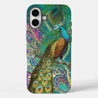 Peacock & Feathers Gold Paisley