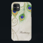 Coque Case-Mate iPhone Peacock Feathers Royal Damask Personnalisé Names<br><div class="desc">PALETTE DE COULEUR : vert, bleu turquoise, pourpre, vert citron, bronzé et crème. COLLECTION DE CONCEPTION : Il s'agit d'un coque concepteur Mini IPad coordonné qui correspond à l'ensemble mariage moderne et sophistiqué "Peacock Feathers". Doté de plumes Peacock stylisées et de couleur pastel, avec votre choix de couleur arrière -...</div>