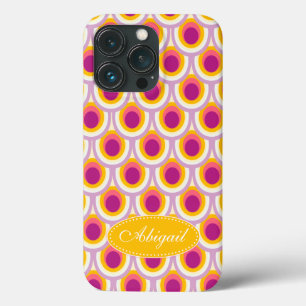 Etui iPhone Case-Mate Peacock motif jaune rose