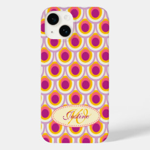 Coque Case-Mate iPhone Peacock motif jaune rose