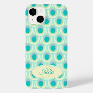 Coque Case-Mate iPhone Peacock motif menthe aqua nom vert