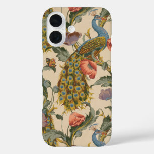 Coque Pour iPhone 16 Peacock Motif vintage Art coloré